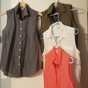 Collar no sleeve shirt